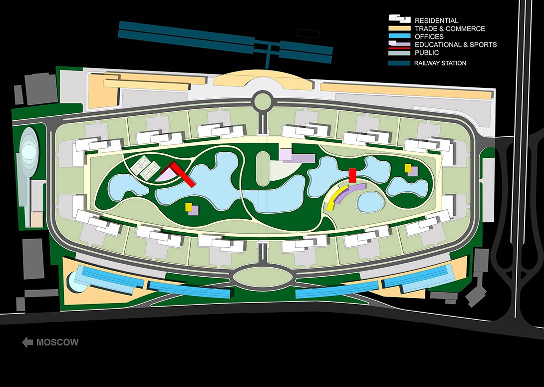 Ukhtomsky District.
Proposed design for former MLP Site, Lyubertsy, Moscow Region.
Ilya Lenda Architect